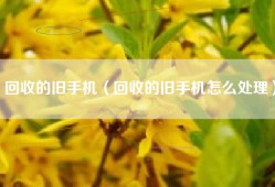 回收的旧手机（回收的旧手机怎么处理）