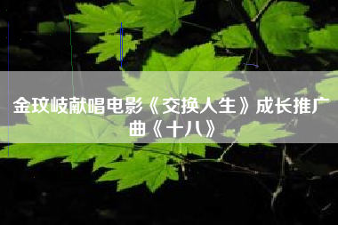 金玟岐献唱电影《交换人生》成长推广曲《十八》